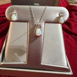 Opal earring and necklace set from zales